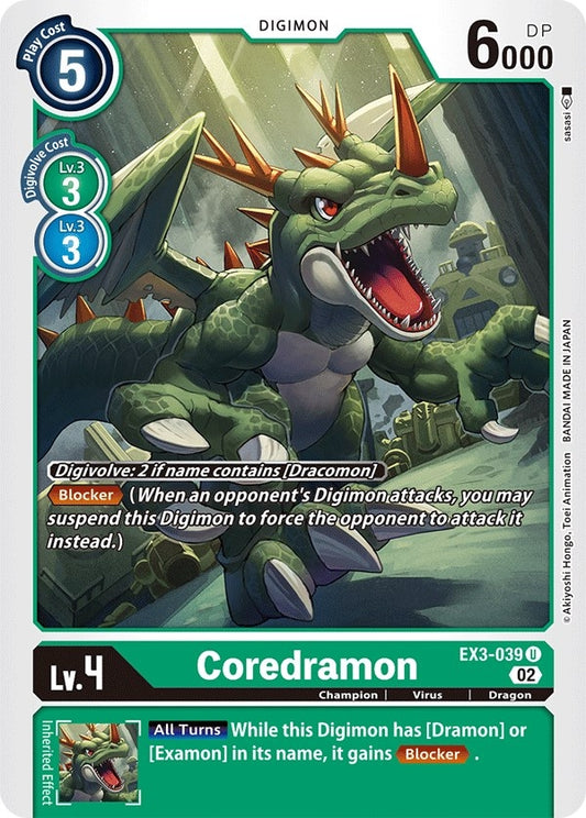 Image for Coredramon - EX3-039 [EX3-039 U] - Digimon Card Game