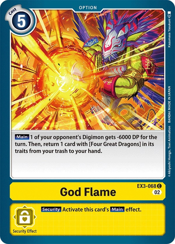 Image for God Flame [EX3-068 C] - Digimon Card Game