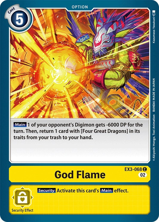 Image for God Flame [EX3-068 C] - Digimon Card Game