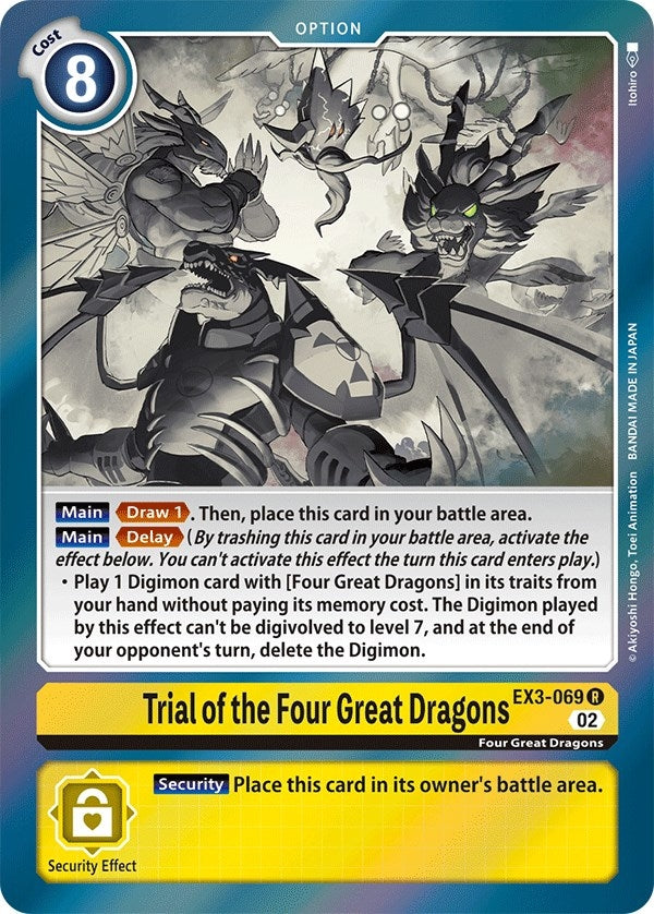 Image for Trial of the Four Great Dragons [EX3-069 R] - Digimon Card Game
