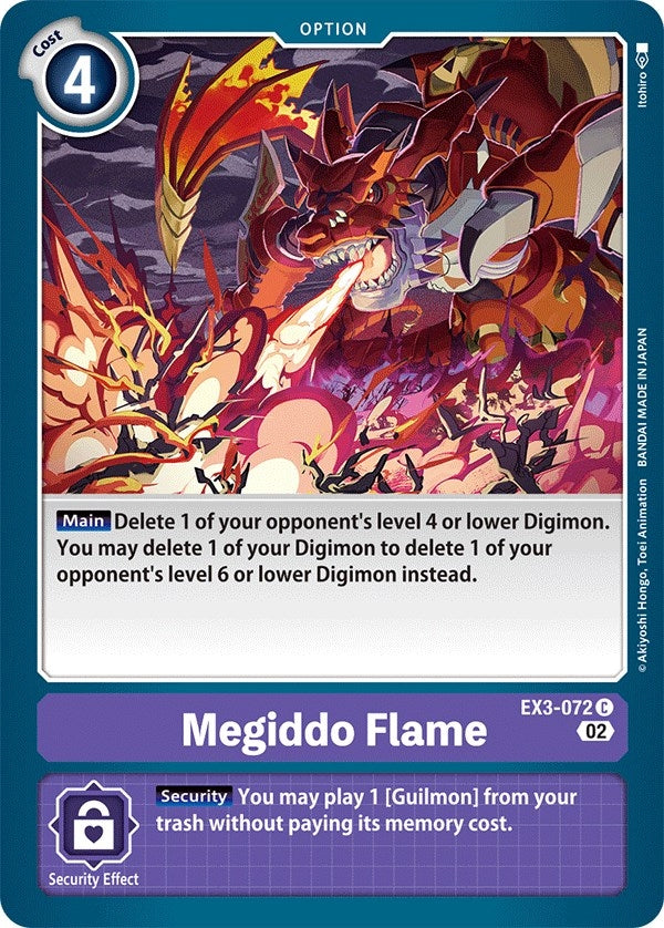 Image for Megiddo Flame [EX3-072 C] - Digimon Card Game