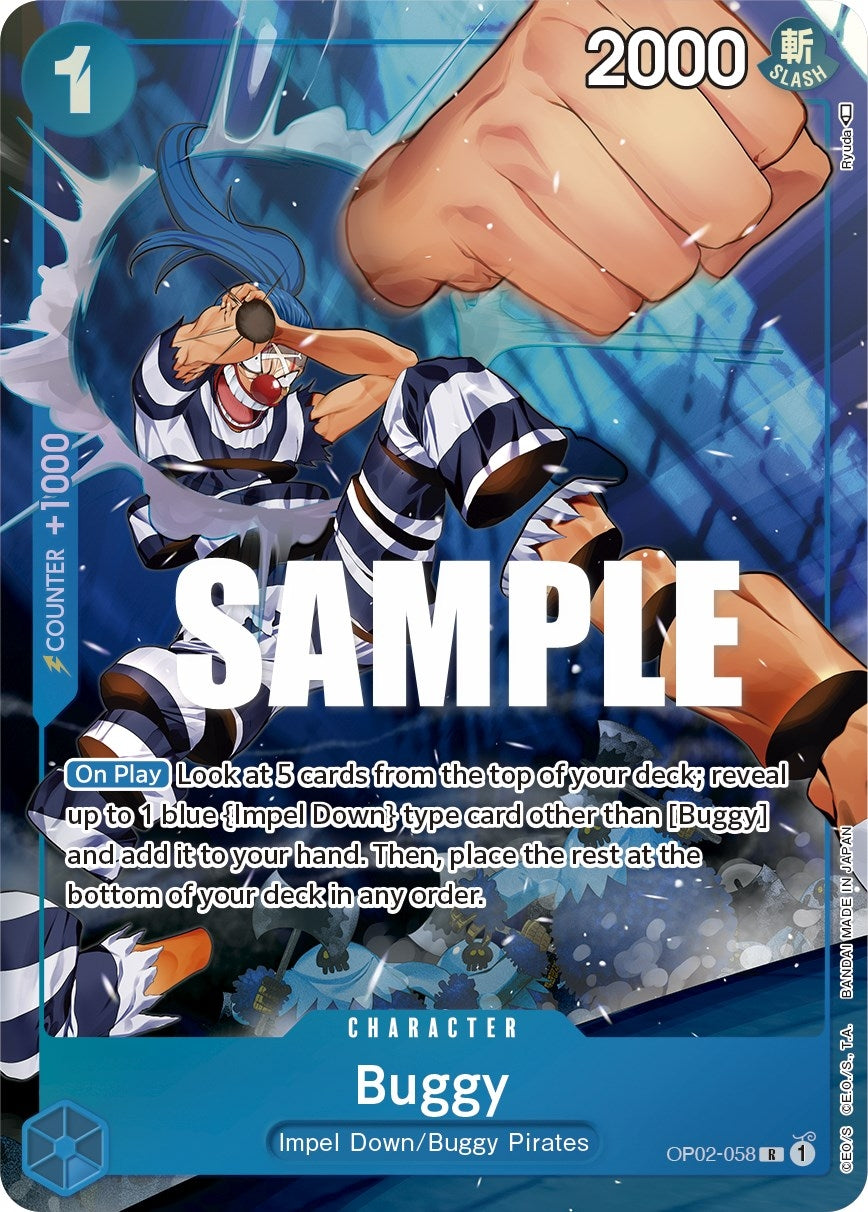 Image for Buggy (Alternate Art) [OP02-058] - One Piece Card Game