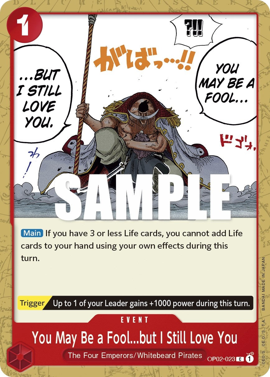 Image for You May Be a Fool...but I Still Love You [OP02-023] - One Piece Card Game