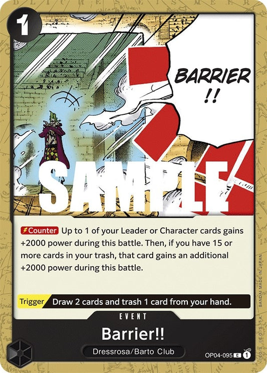 Image for Barrier!! [OP04-095] - One Piece Card Game