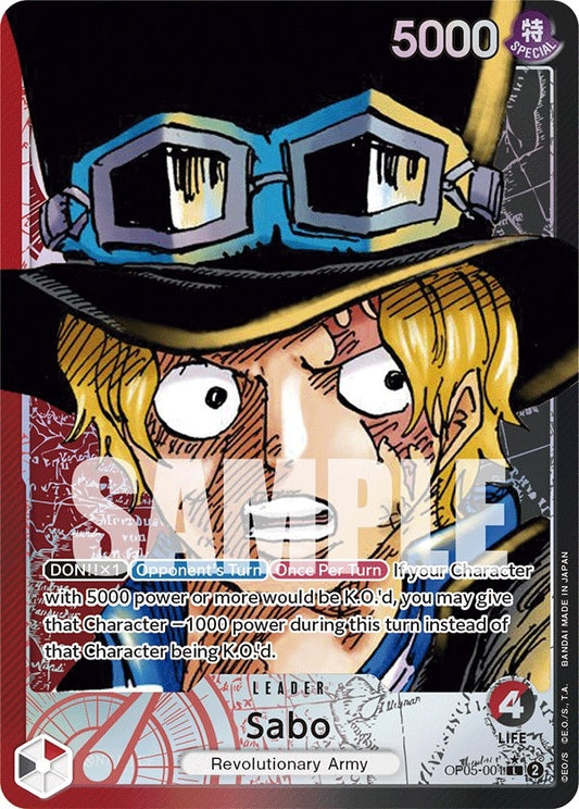 Image for Sabo (001) (Alternate Art) [OP05-001] - One Piece Card Game