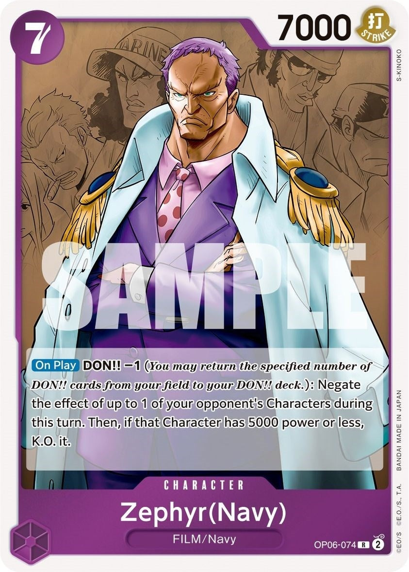 Image for Zephyr (Navy) [OP06-074] - One Piece Card Game