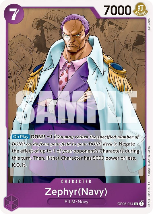 Image for Zephyr (Navy) [OP06-074] - One Piece Card Game