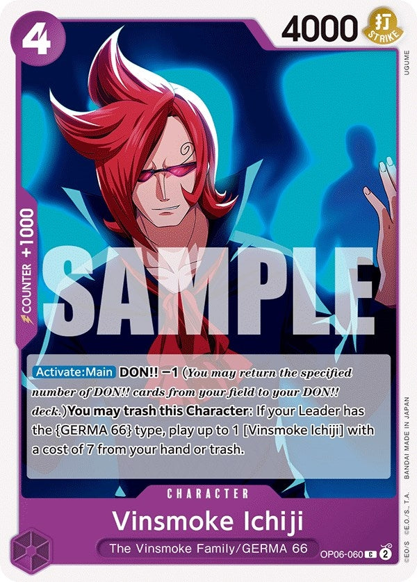 Image for Vinsmoke Ichiji (060) [OP06-060] - One Piece Card Game