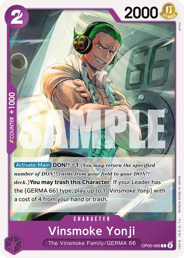 Image for Vinsmoke Yonji (066) [OP06-066] - One Piece Card Game