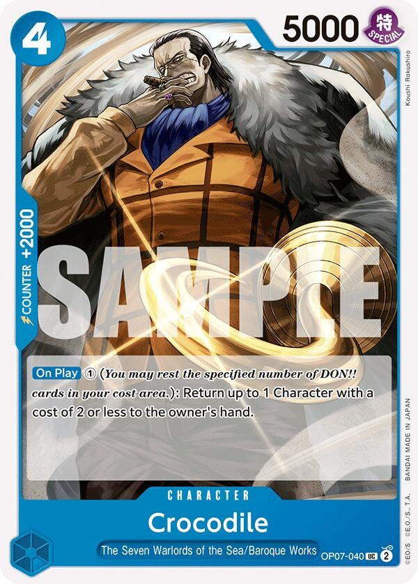 Image for Crocodile [OP07-040] - One Piece Card Game
