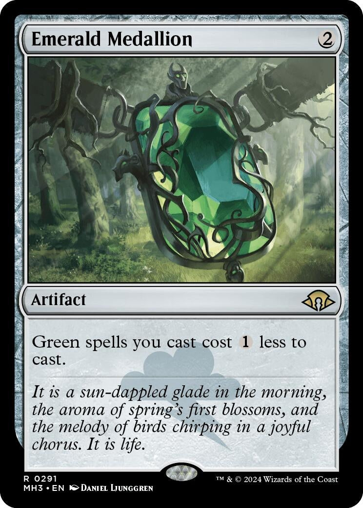 Image for Emerald Medallion [291] - Magic: The Gathering