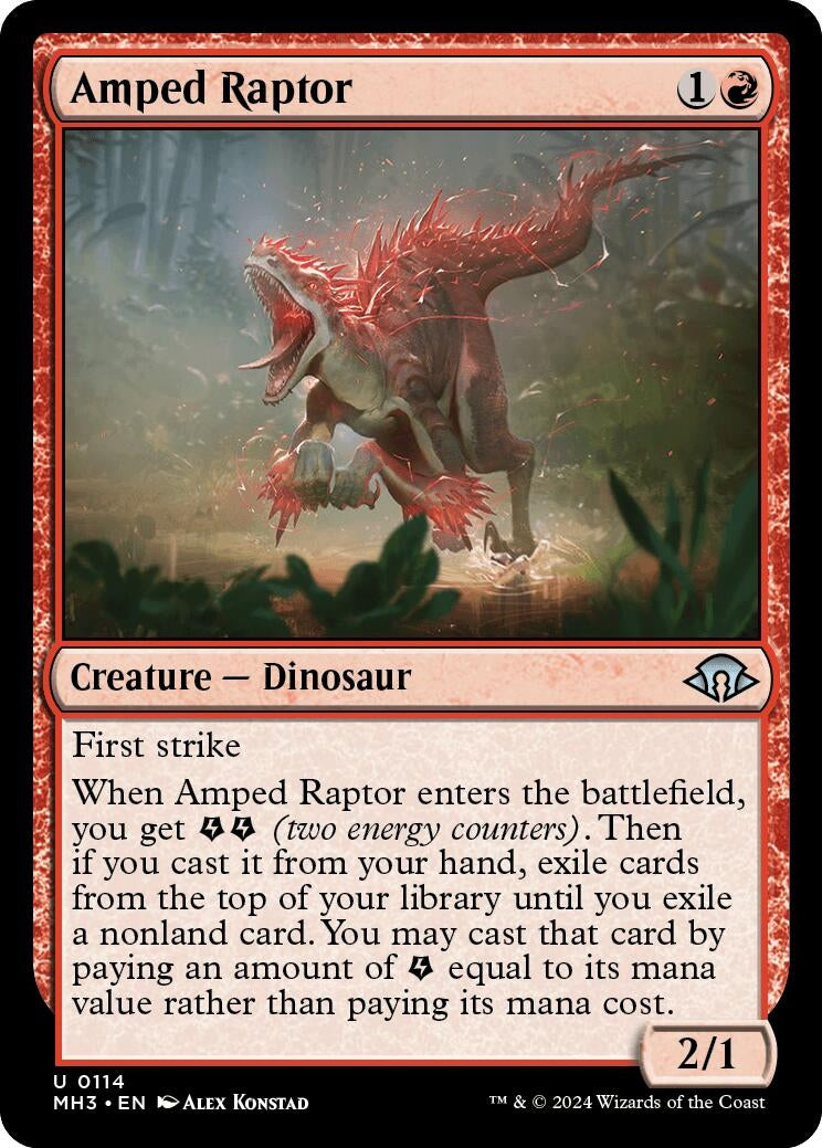 Image for Amped Raptor [114] - Magic: The Gathering
