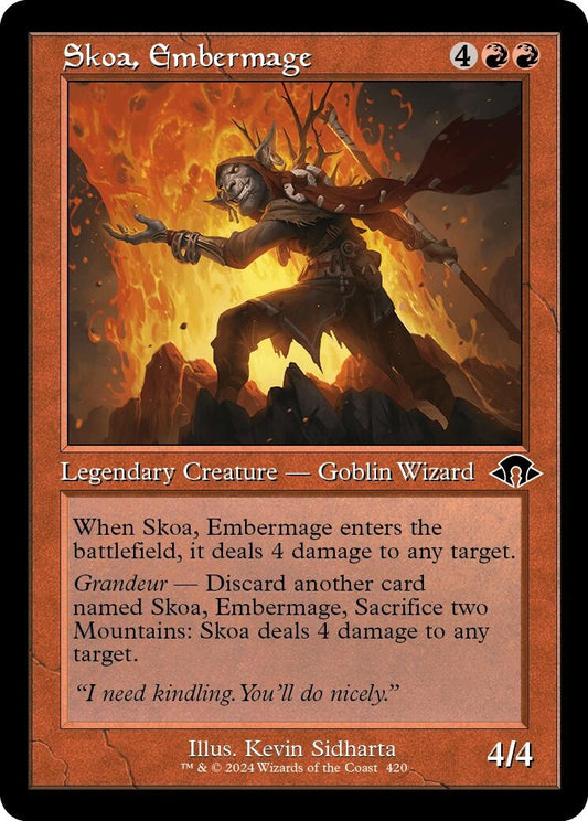 Image for Skoa, Embermage (Retro Frame) [420] - Magic: The Gathering