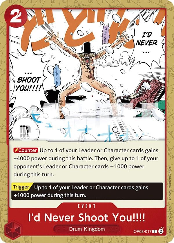 Image for I'd Never Shoot You!!!! [OP08-017] - One Piece Card Game