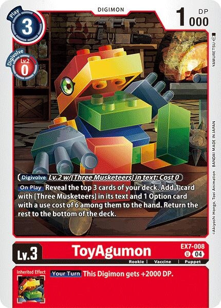 Image for ToyAgumon - EX7-008 [EX7-008 U] - Digimon Card Game