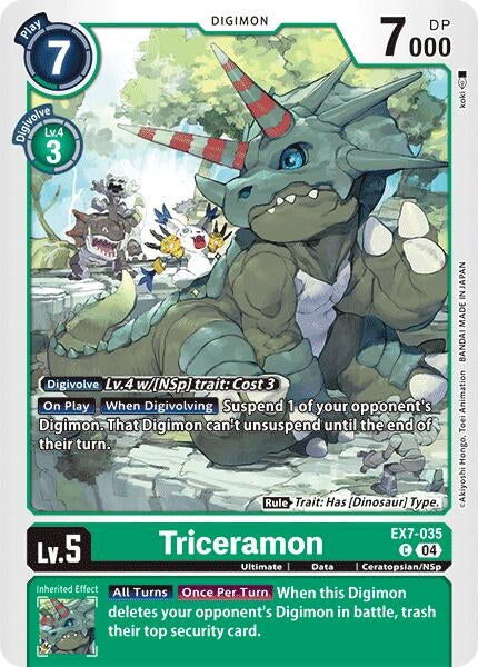 Image for Triceramon [EX7-035 C] - Digimon Card Game