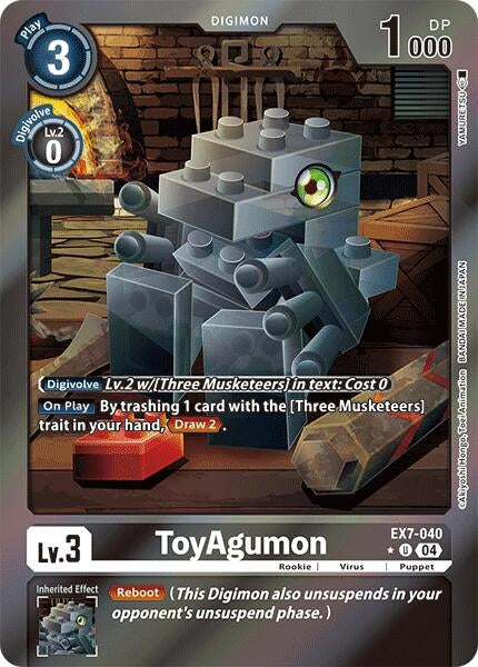 Image for ToyAgumon - EX7-040 (Foil) [EX7-040 U] - Digimon Card Game