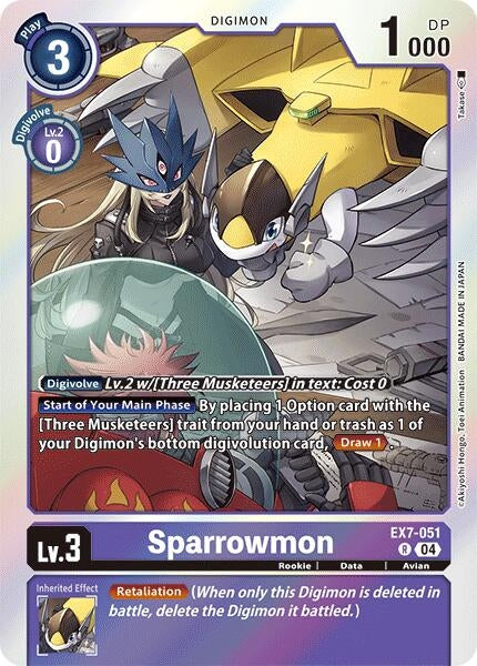 Image for Sparrowmon [EX7-051 R] - Digimon Card Game