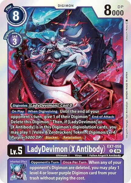 Image for LadyDevimon (X Antibody) [EX7-058 R] - Digimon Card Game