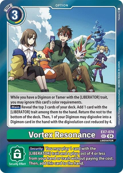 Image for Vortex Resonance [EX7-074 SCR] - Digimon Card Game