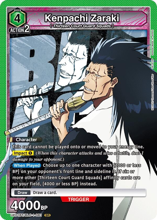 Image for Kenpachi Zaraki (081) [UE01BT/BLC-1-081] - Union Arena