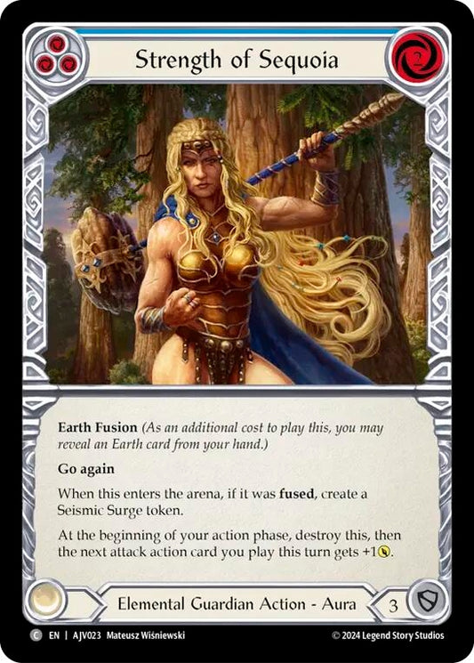 Image for Strength of Sequoia (Blue) [AJV023] - Flesh and Blood TCG