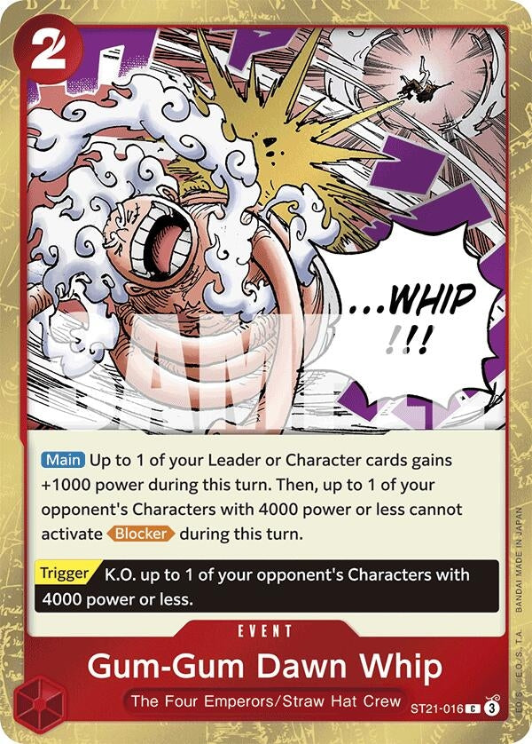 Image for Gum-Gum Dawn Whip [ST21-016] - One Piece Card Game