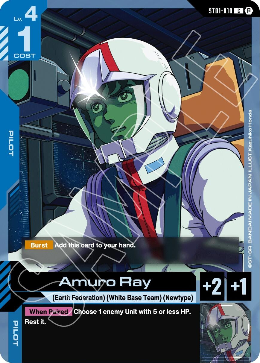 Image for Amuro Ray [ST01-010] - Gundam Card Game