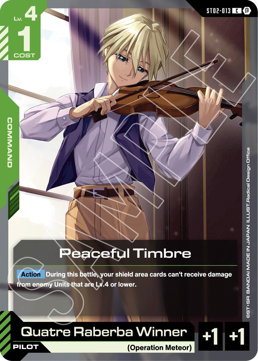 Image for Peaceful Timbre [ST02-013] - Gundam Card Game
