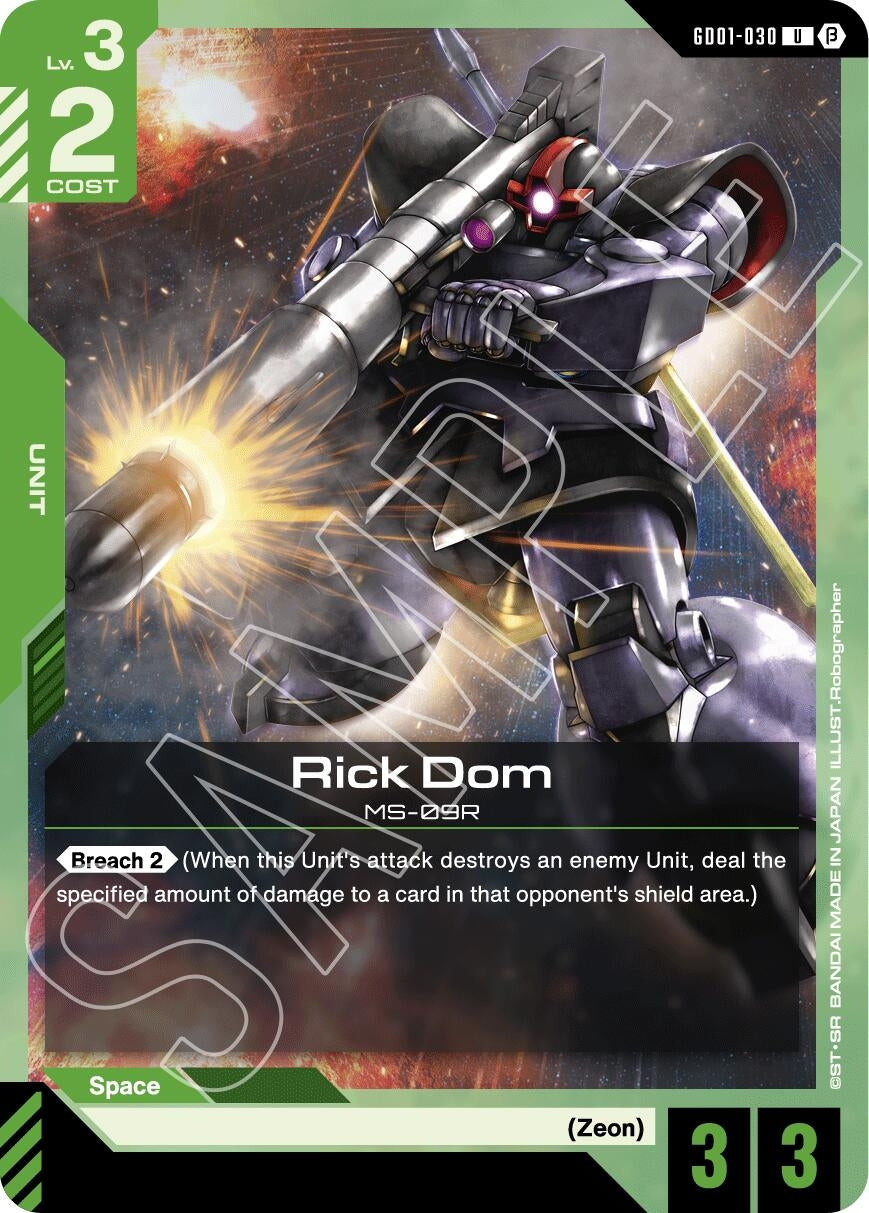 Image for Rick Dom [GD01-030] - Gundam Card Game