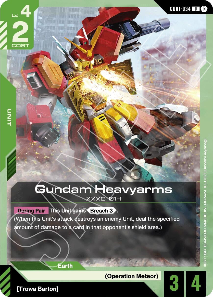Image for Gundam Heavyarms [GD01-034] - Gundam Card Game