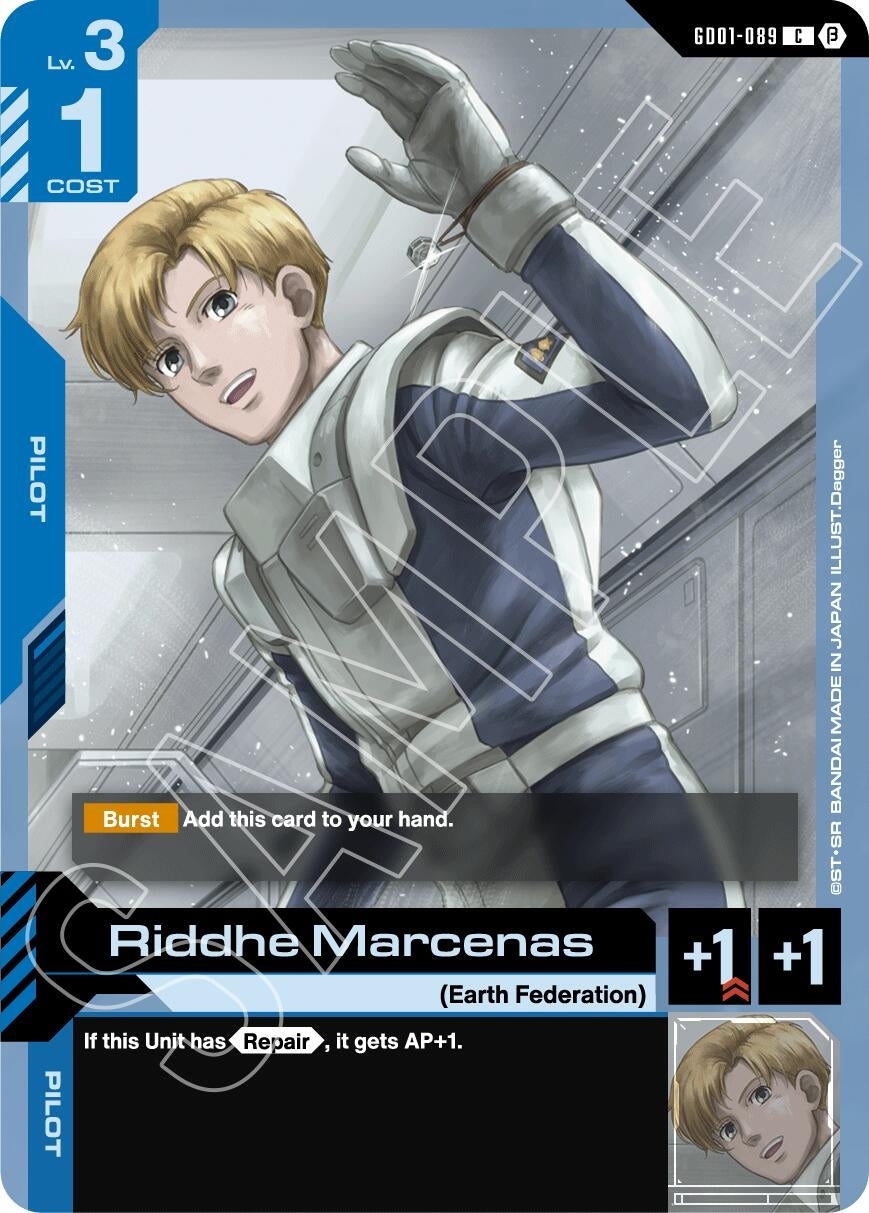 Image for Riddhe Marcenas [GD01-089] - Gundam Card Game