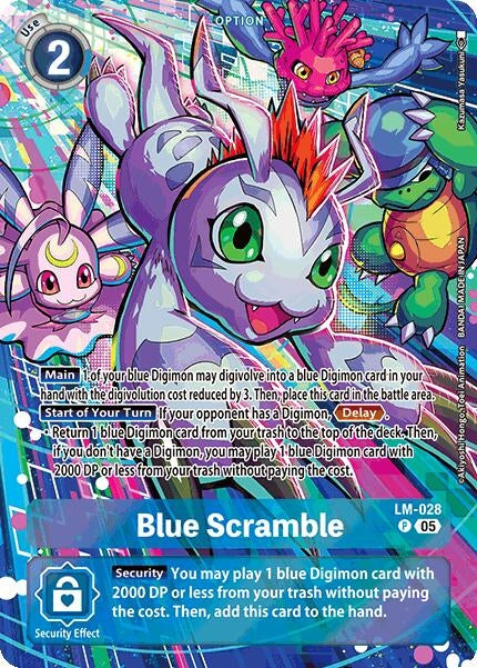 Image for Blue Scramble (Alternate Art) [LM-028 P] - Digimon Card Game