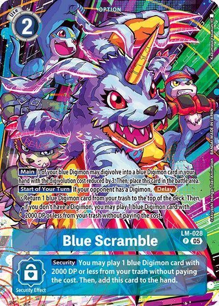 Image for Blue Scramble (Alternate Art) [LM-028 P] - Digimon Card Game