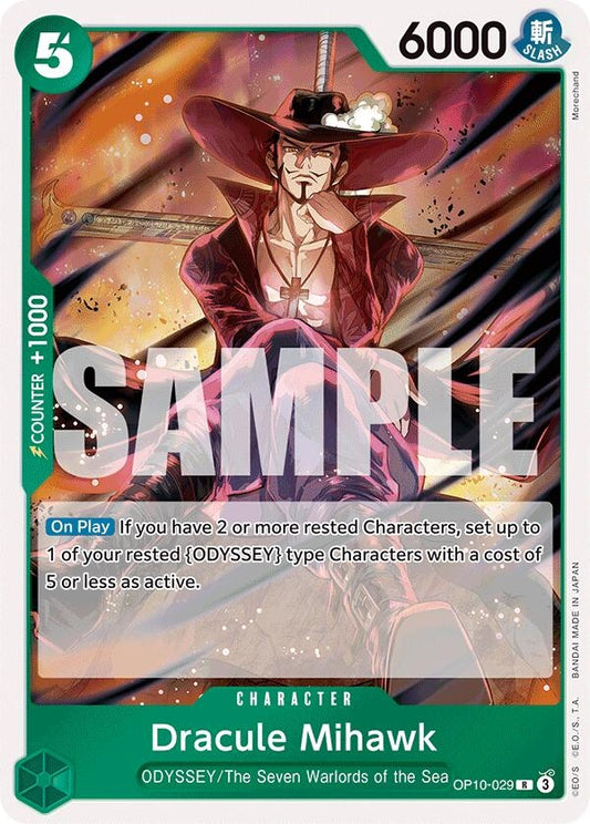 Image for Dracule Mihawk [OP10-029] - One Piece Card Game