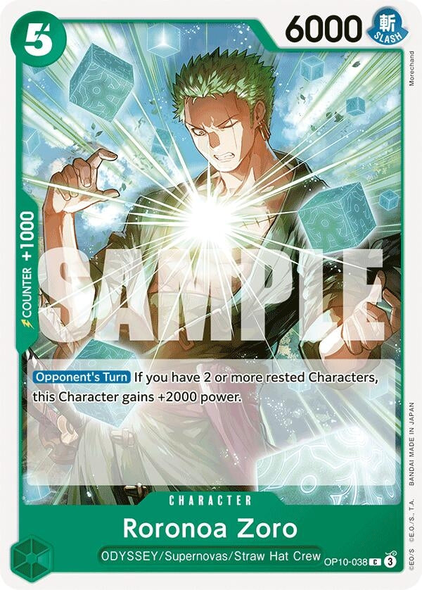 Image for Roronoa Zoro (038) [OP10-038] - One Piece Card Game