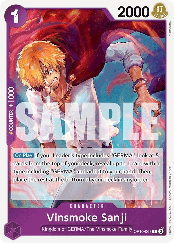Image for Vinsmoke Sanji [OP10-063] - One Piece Card Game