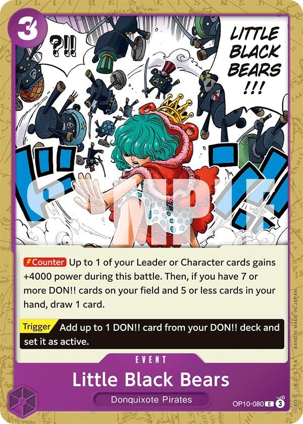 Image for Little Black Bears [OP10-080] - One Piece Card Game