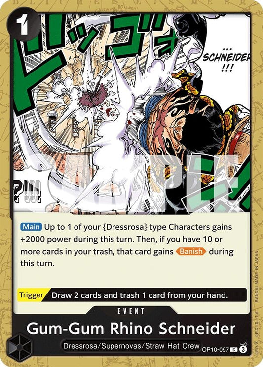 Image for Gum-Gum Rhino Schneider [OP10-097] - One Piece Card Game
