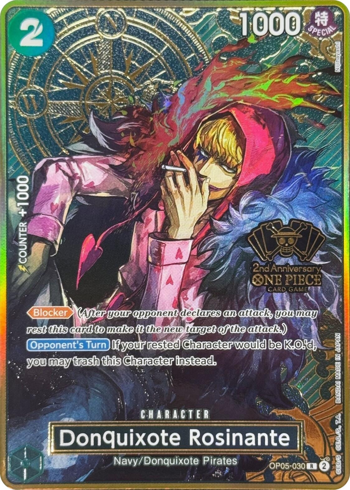Image for Donquixote Rosinante (One Piece Japanese Version 2nd Anniversary Set) [OP05-030] - One Piece Card Game