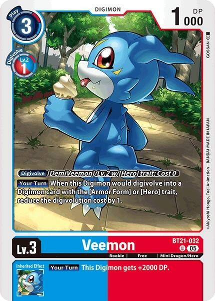 Image for Veemon [BT21-032 U] - Digimon Card Game