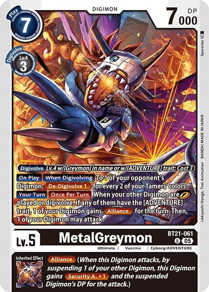 Image for MetalGreymon [BT21-061 U] - Digimon Card Game