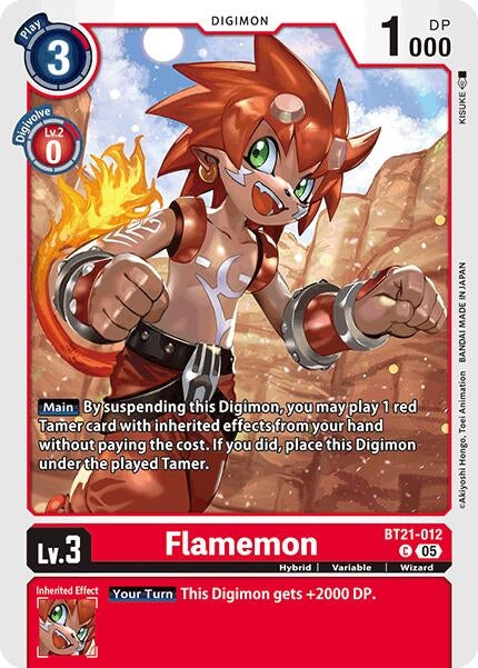 Image for Flamemon [BT21-012 C] - Digimon Card Game