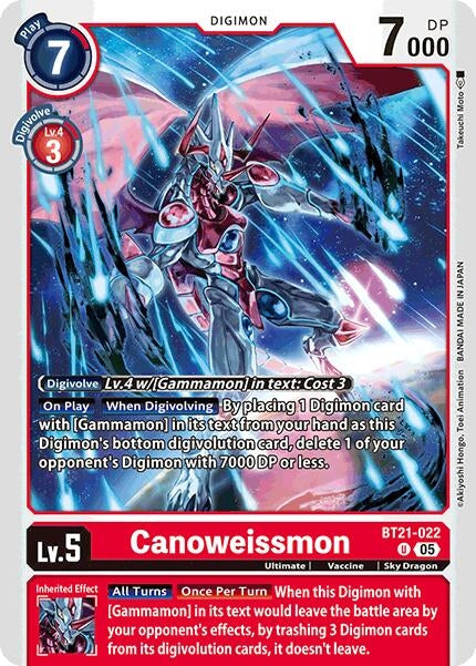 Image for Canoweissmon [BT21-022 U] - Digimon Card Game