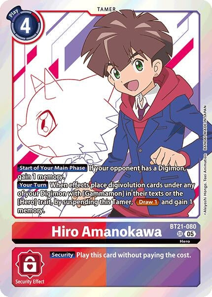Image for Hiro Amanokawa [BT21-080 SR] - Digimon Card Game