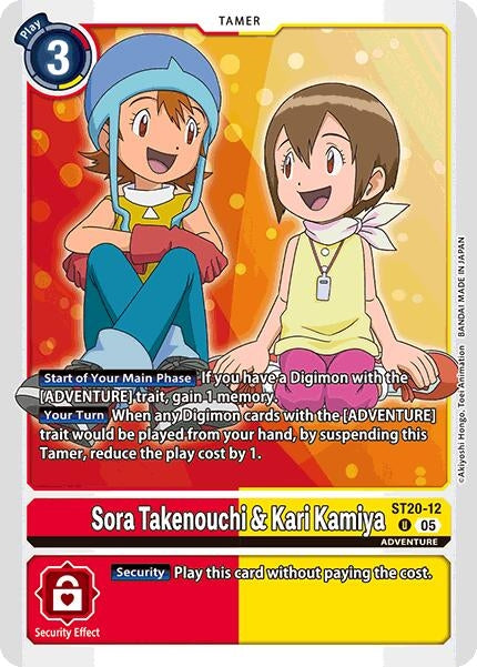 Image for Sora Takenouchi & Kari Kamiya [ST20-12 U] - Digimon Card Game