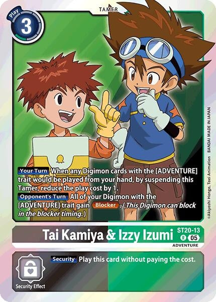 Image for Tai Kamiya & Izzy Izumi [ST20-13 R] - Digimon Card Game