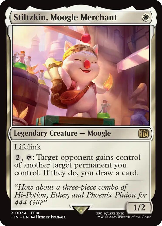 Image for Stiltzkin, Moogle Merchant [34] - Magic: The Gathering