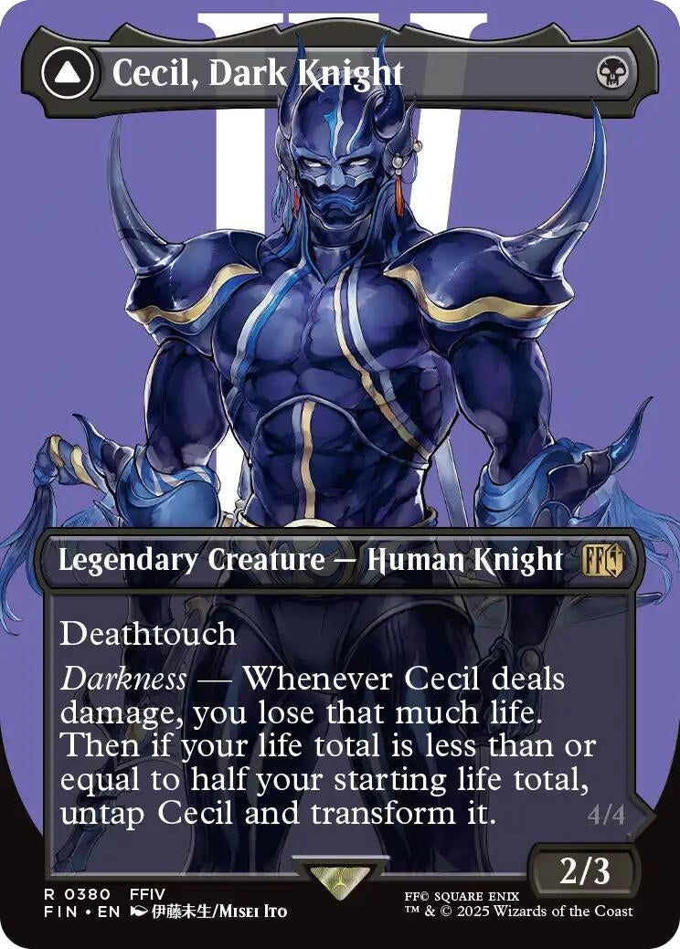 Image for Cecil, Dark Knight (Borderless) [380] - Magic: The Gathering
