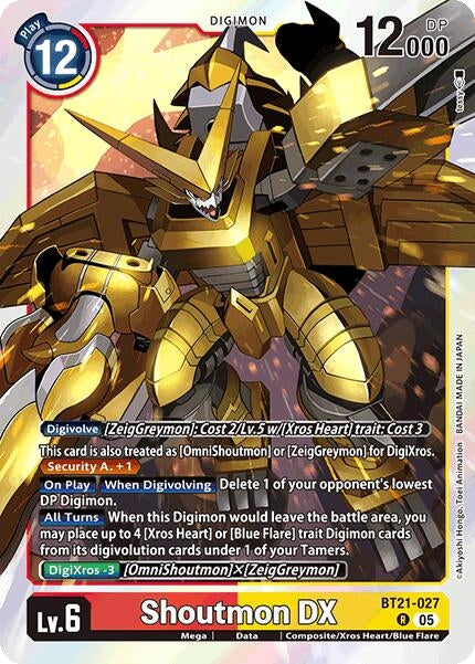 Image for Shoutmon DX [BT21-027 R] - Digimon Card Game